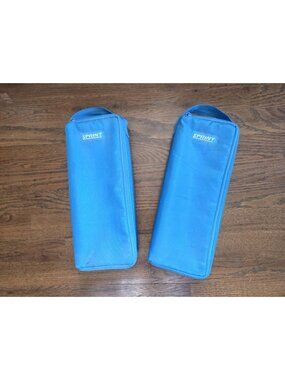 Vintage Case Logic Sprint 15 Cassette Tape Storage Soft Case Blue Lot Of 2